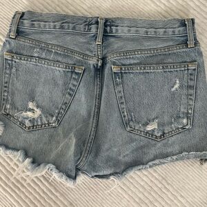 Agolde Blue Jean Shorts Distressed Cut-Off Style size 25